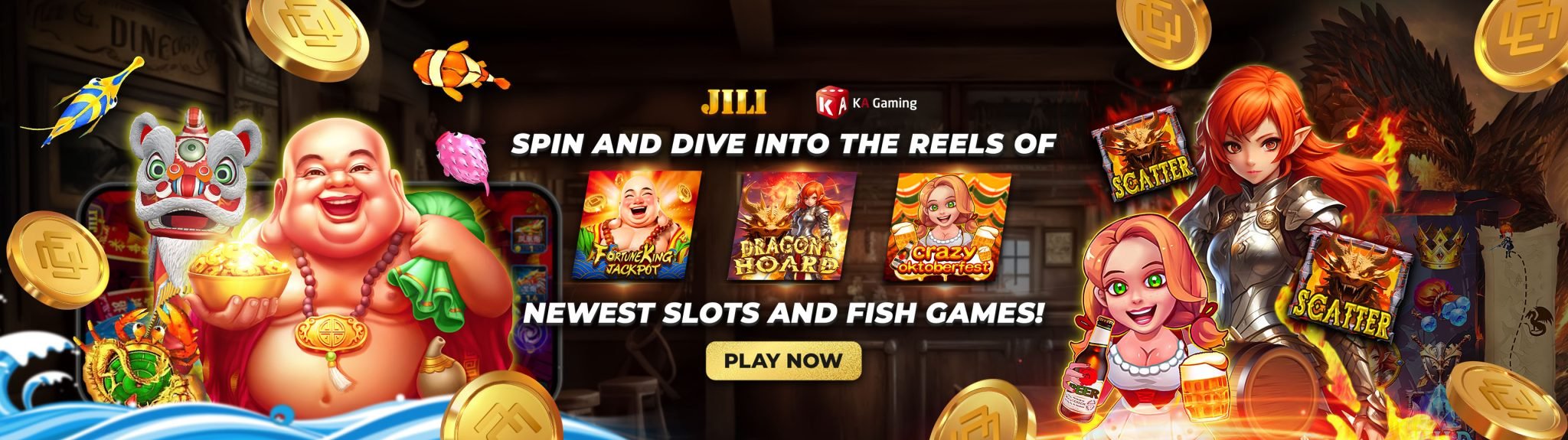 Antarmuka aplikasi mobile j200m menampilkan permainan slot dan live dealer